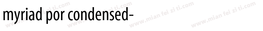 myriad por condensed字体转换